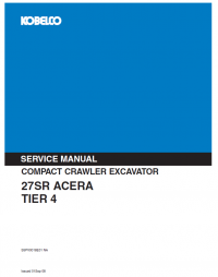 repair manual Kobelco 27SR ACERA Compact Crawler Excavator Tier 4 PDF Manual