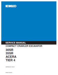 repair manual Kobelco 30SR & 35SR Acera Tier 4 Excavator PDF Service Manual