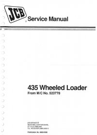 repair manual JCB Wheeled Loader 435 Service Manual PDF