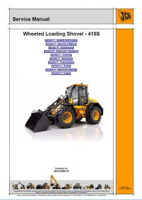 repair manual JCB Wheeled Loading Shovel 418S Service Manual PDF