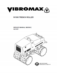 repair manual JCB Vibromax W1500 Trench Roller Service Manuals SM35001&SM35002 PDF