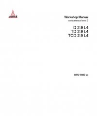 repair manual Deutz Engines D2.9, TD2.9, TDC2.9 L4 Workshop Manual PDF