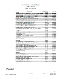 repair manual Case Tractors 1490 1494 1594 1690 Service Manual PDF