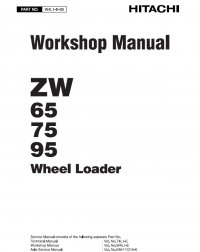 repair manual Hitachi Wheel Loaders ZW65, ZW75, ZW95 Workshop Manual PDF