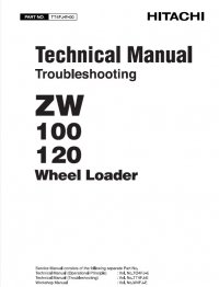 repair manual Hitachi Wheel Loader ZW100, ZW120 Troubleshooting Technical Manual PDF