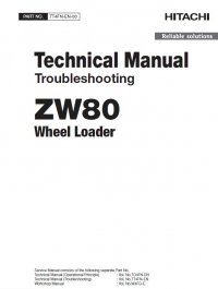 repair manual Hitachi Wheel Loader ZW80 Troubleshooting Technical Manual PDF