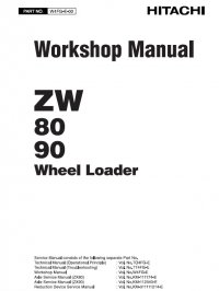 repair manual Hitachi Wheel Loader ZW80, ZW90 Workshop Manual PDF