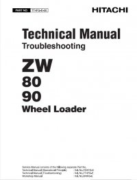 repair manual Hitachi Wheel Loader ZW80, ZW90 Troubleshooting Technical Manual PDF
