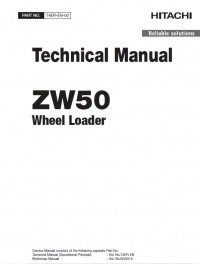 repair manual Hitachi Wheel Loader ZW50 Technical Manual PDF