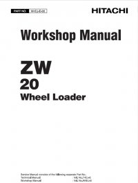 repair manual Hitachi Wheel Loader ZW20 Workshop Manual PDF
