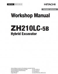 repair manual Hitachi Hybrid Excavator ZH 210LC-5B Workshop Manual PDF