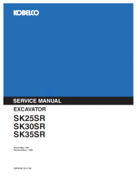 repair manual Kobelco SK25SR, SK30SR, SK35SR Hydraulic Excavator Shop Manual PDF