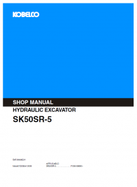 repair manual Kobelco SK50SR-5 Hydraulic Excavator Set of Manuals