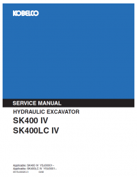 repair manual Kobelco SK400 IV & SK400LC IV Excavator PDF Service Manual