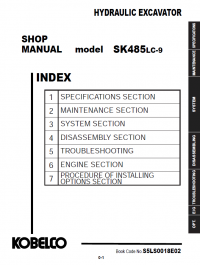 repair manual Kobelco SK485LC-9 Hydraulic Excavator PDF Shop Manuals