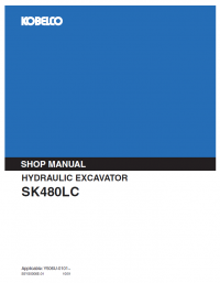 repair manual Kobelco SK480LC Hydraulic Excavator PDF Shop Manual