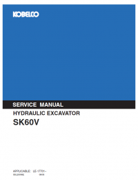 repair manual Kobelco SK60V Hydraulic Excavator PDF Shop Manual
