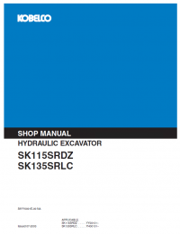 repair manual Kobelco SK115SRDZ & SK135SRLC Excavator PDF Shop Manual
