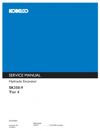 repair manual Kobelco SK350-9 Tier 4 Hydraulic Excavator PDF Service Manual