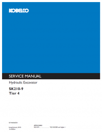 repair manual Kobelco SK210-9 Tier 4 Hydraulic Excavator PDF Service Manual