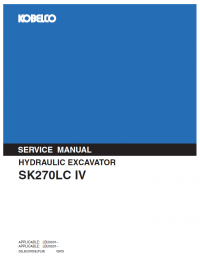 repair manual Kobelco SK270LC IV Excavator PDF Service Manual