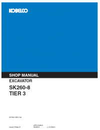 repair manual Kobelco SK260-8 Tier 3 Excavator PDF Shop Manual