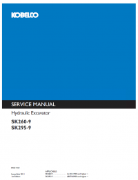 repair manual Kobelco SK260-9 SK295-9 Hydraulic Excavator Service Manual PDF