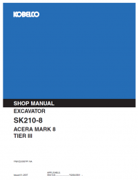 repair manual Kobelco Excavator SK210-8 ACERA MARK 8 Tier III PDF Manual