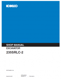 repair manual Kobelco Excavator SK235SRLC-2 PDF Shop Manual