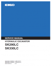 repair manual Kobelco Excavator SK290LC SK330LC PDF Manual