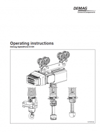 repair manual Demag SpeedHoist D-SH Operating Instructions PDF