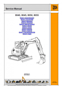 repair manual JCB 8040, 8045, 8050, 8055 Excavators Service Manual PDF