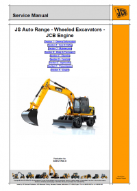 repair manual JCB JS Auto Range Wheeled Excavators Service Manual PDF