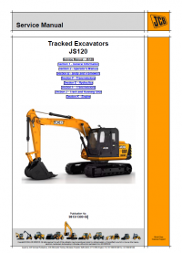 repair manual JCB JS120 Tracked Excavators Service & Operator’s Manual PDF