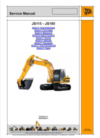 repair manual JCB JS115 - JS 180 Excavators Service Manual PDF