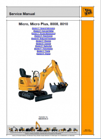 repair manual JCB Micro, Micro Plus, 8008, 8010 Excavators Service Manual PDF