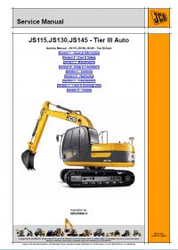 repair manual JCB Excavators JS115, JS130, JS145 - Tier III Auto Service Manual PDF