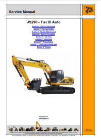 repair manual JCB Excavator JS290 - Tier III Auto Service Manual PDF