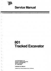 repair manual JCB Tracked Excavator 801 Service Manual PDF