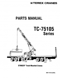 spare parts catalog Terex Truck-Mounted Cranes TC-75105 series Parts Manual PDF