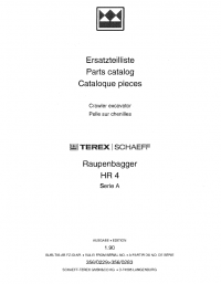 spare parts catalog Terex Crawler Excavator HR 4 Serie A PDF Parts Catalog