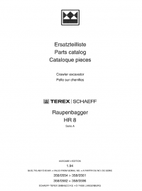 spare parts catalog Terex Crawler Excavator HR 8 Serie A Parts Catalog PDF