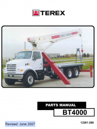 spare parts catalog Terex BT4000 Crane Parts Manual PDF