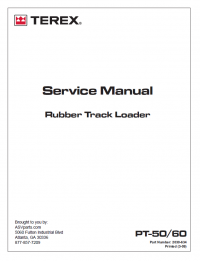 repair manual Terex PT 50/60 Rubber Track Loader Service Manual PDF