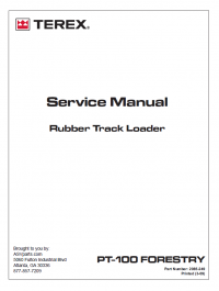 repair manual Terex PT-100 Forestry Track Loader Service Manual PDF