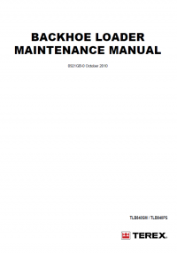 repair manual Terex TLB840 Backhoe Loaders Maintenance Manual & Circuit PDF