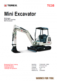spare parts catalog Terex TC 35 Mini Excavator Illustrated Parts Catalog PDF