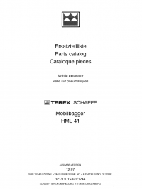 spare parts catalog Terex HML 41 Mobile Excavator Parts Catalog PDF