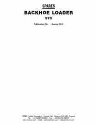 spare parts catalog Terex 970 Backhoe Loader PDF Parts Manual