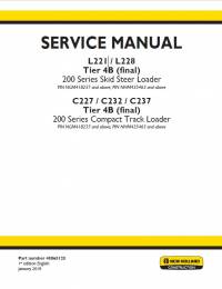 repair manual New Holland Loader 200 Series Tier 4B (final) Service Manual PDF